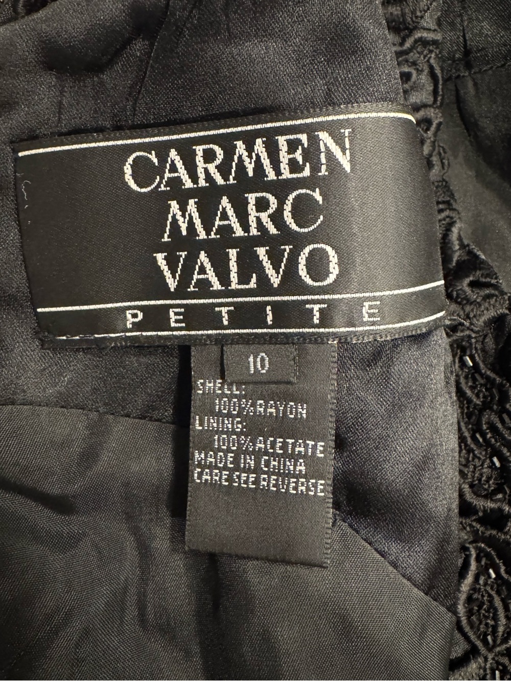 Carmen Marc Valvo Embellished Beaded Top - Picture 3 of 12